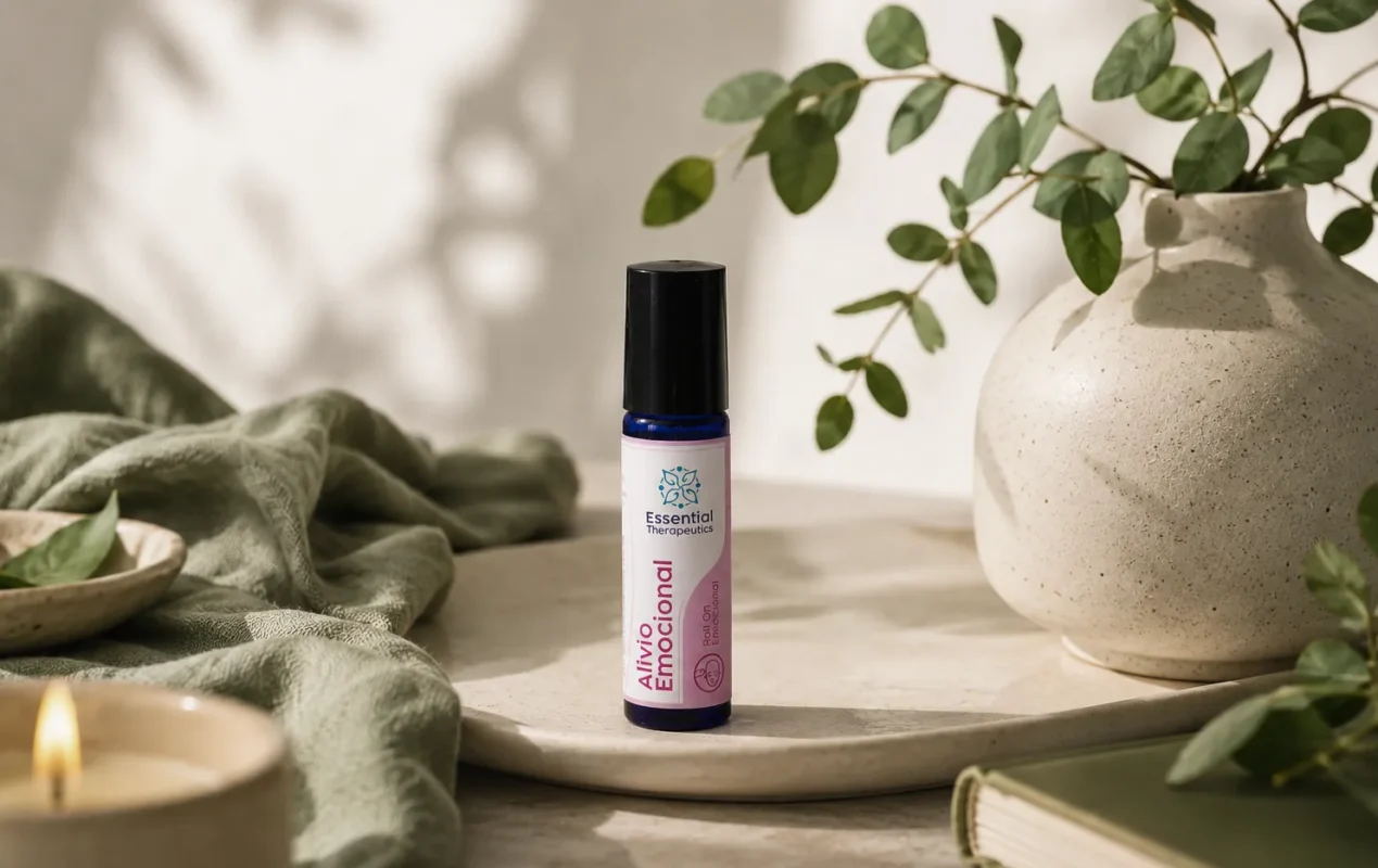 Rituales de septiembre de aromaterapia con roll-on Alivio Emocional de Essential Therapeutics
