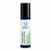 Roll On Emocional Depresión Post Parto de Essential Therapeutics en frasco de vidrio azul con tapa negra y etiqueta blanca y verde.